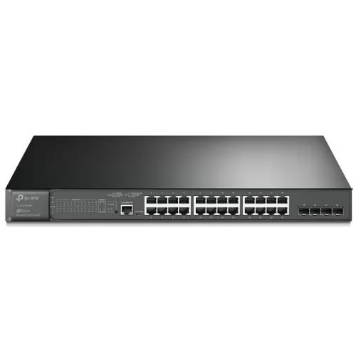 TP-Link SG3428MP Управляемый коммутатор JetStream уровня 2+ с 24 гигабитными портами PoE+ и 4 портами SFP PROJ