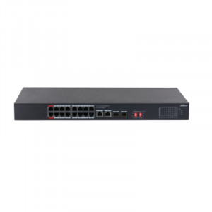 DAHUA DH-S3220-16GT-190 16-порт. Гига. коммутатор с PoE, уровень L2 16 RJ45 10/100/1000Мбит/с (PoE/PoE+/Hi-PoE), 2 RJ45 10/100/1000Мбит/с (uplink), 2 SFP 1000Мбит/с (uplink) до 190Вт DAHUA DH-S3220-16GT-190 16-порт. Гига. коммутатор с PoE, уровень L2 16 RJ45 10/100/1000Мбит/с (PoE/PoE+/Hi-PoE), 2 RJ45 10/100/1000Мбит/с (uplink), 2 SFP 1000Мбит/с (uplink) до 190Вт