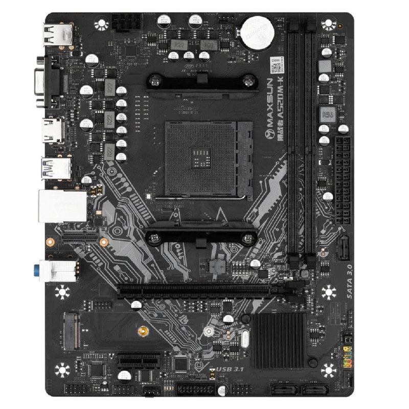 MAXSUN MS-Challenger A520M-K (Socket AM4, mATX, 2*DDR4, VGA+HDMI,  3*SATA3, 1*M.2, 1*PCIEx16/1*PCIEx1, 4*USB2.0, 2*USB 3.2 Gen1, LAN 1*1G, RTL)