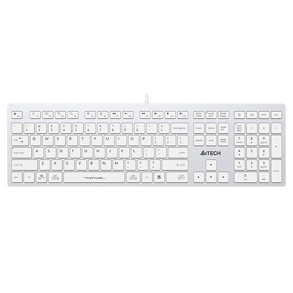 Клавиатура A4Tech Fstyler FX50 белый USB slim Multimedia (FX50 WHITE)