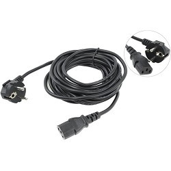 VCOM CE021-CU0.5-5M Кабель компьютер-розетка 220V (EURO) <VDE> 3G*0,5mm2 VCOM {CE021-CU} 5м