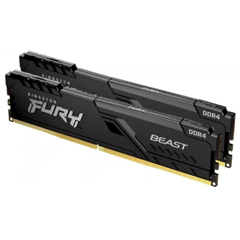 Kingston 32GB 3200MT/s DDR4 CL16 DIMM (Kit of 2) 1Gx8 FURY Beast Black KF432C16BB1K2/32WP (Select Regions ONLY)