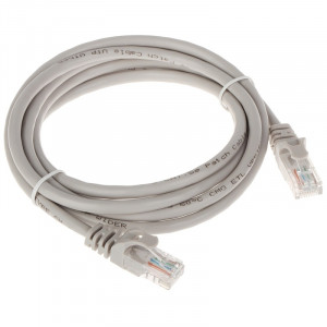 Патч-корд Bion [BPC-U5E181-15M] U/UTP, Cat.5e, AWG 26 (7/0,16мм), многожильный, PVC, 15м, серый, 100% медь