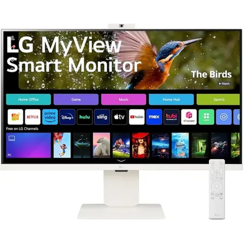 Монитор LG LCD 32SR85U-W/ LG MyView 32SR85U-W 31.5'' 4K UHD Smart Monitor, IPS, 400cd/m2, 16:9, 5мс (GtG), 60Hz, 178/178, speakers 5Wx2, webcamera, внешний БП, USB Type-C(90W), 2xHDMI, USB, VESA 100x1 Монитор LG LCD 32SR85U-W/ LG MyView 32SR85U-W 31.5'' 4K UHD Smart Monitor, IPS, 400cd/m2, 16:9, 5мс (GtG), 60Hz, 178/178, speakers 5Wx2, webcamera, внешний БП, USB Type-C(90W), 2xHDMI, USB, VESA 100x1