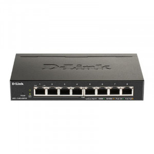 D-Link DGS-1100-08PV2/A3A Настраиваемый L2 коммутатор с 8 портами 10/100/1000Base-T (8 портов PoE 802.3af/at, PoE-бюджет 64 Вт)