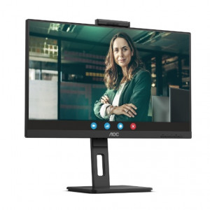 LCD AOC 23.8" 24P3CW черный [IPS 1920x1080 75Hz 4ms 178/178 300cd 1000:1 HDMI DisplayPort1.2 4xUSB3.2 USB-C WEBCam MM RJ45}