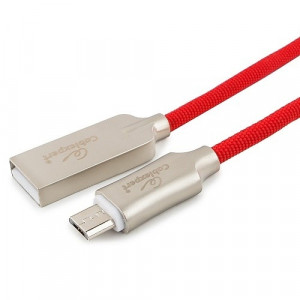 Cablexpert Кабель USB 2.0 CC-P-mUSB02R-1M AM/microB, серия Platinum, длина 1м, красный, блистер	