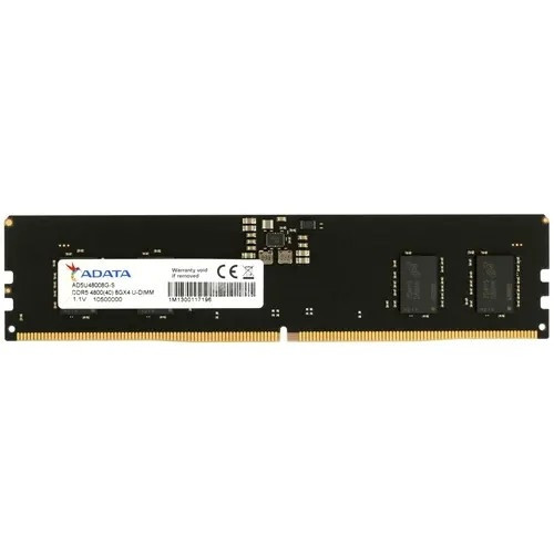 Модуль памяти ADATA 8GB DDR5 4800 UDIMM AD5U48008G-S, CL40, 1.1V