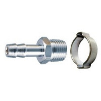 FUBAG Переходник 1/4"M на елочку 6мм с обжимным кольцом 6*11мм блистер  [180260 B]