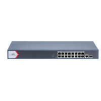 iFLOW F-SW-EM618POE-VM L2, Смарт-управляемый, 16 гигабитных портов RJ45 PoE, 1 uplink порт 1000М RJ45 1 гигабитный порт SFP, 802.3af/at, бюджет PoE 230 Вт, поддержка режима передачи до 300м,10Мб/с, CA iFLOW F-SW-EM618POE-VM L2, Смарт-управляемый, 16 гигабитных портов RJ45 PoE, 1 uplink порт 1000М RJ45 1 гигабитный порт SFP, 802.3af/at, бюджет PoE 230 Вт, поддержка режима передачи до 300м,10Мб/с, CA