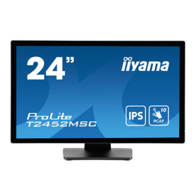 LCD Iiyama 23.8" T2452MSC-B1 TOUCH черный {IPS 1920x1080 60Hz 14ms 400cd HDMI DisplayPort USB M/M}