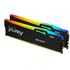 Kingston 64GB 6000MT/s DDR5 CL36 DIMM (Kit of 2) FURY Beast RGB KF560C36BBE2AK2-64 Kingston 64GB 6000MT/s DDR5 CL36 DIMM (Kit of 2) FURY Beast RGB KF560C36BBE2AK2-64