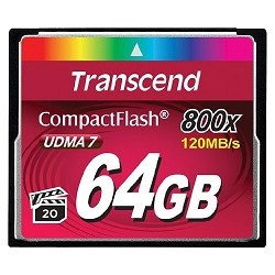 Compact Flash 64Gb Transcend, High Speed (TS64GCF800) 800-x