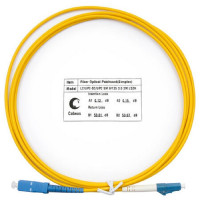 Коммутационный шнур оптический Cabeus Tight Buffer, Simplex SC/LC, OS2 9/125, LSZH, O 3мм, 2м, цвет: жёлтый, (FOP(s)-9-LC-SC-2m)