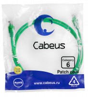 Cabeus PC-UTP-RJ45-Cat.6-1.5m-GN Патч-корд U/UTP, категория 6, 2xRJ45/8p8c, неэкранированный, зеленый, PVC, 1.5м Cabeus PC-UTP-RJ45-Cat.6-1.5m-GN Патч-корд U/UTP, категория 6, 2xRJ45/8p8c, неэкранированный, зеленый, PVC, 1.5м