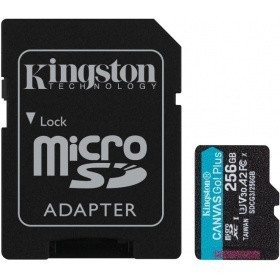 Карта Памяти micro SDXC 256Gb Kingston Canvas Go Plus UHS-I U3 A2 + ADP (170/90 MB/s) SDCG3/256GB