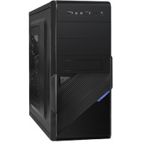 Exegate EX299276RUS Корпус Minitower ExeGate BA-201-UNS350 (mATX, БП UNS350 с вент. 12см, 2*USB, аудио, черный)