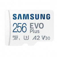 Micro SecureDigital 256Gb Samsung MB-MC256KA/RU EVO PLUS + adapter 