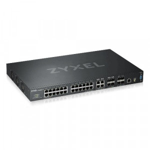 ZYXEL XGS4600-32-ZZ0102F L3 коммутатор ZYXEL XGS4600-32, 24xGE, 4xCombo (SFP/RJ-45), 4xSFP+ , стекируемый (до 4), 2 источника питания AC
