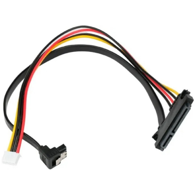 Cablexpert Кабель питания SATA CC-XH2.54-SATAL-40CM, XH2.54 4pin+Sata угловой / Sata 7+15pin, медн.проводник, 40см, пакет (CC-XH2.54-SATAL-40CM)