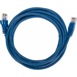 Rexant (02-0104-3) Патч-корд U/UTP, CAT 5e, RJ45-RJ45, 26AWG, LSZH, синий, 3м