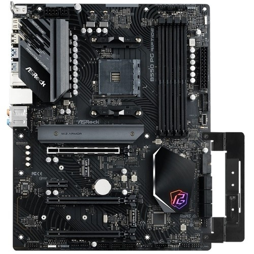 Asrock B550 PG RIPTIDE RTL {SAM4,AMDB550, 4xDDR4-3200,HDMI,3xPCI-Ex16,1xPCI-Ex1,6xSATA3(RAID 0/1/10),3xM.2,8Ch Audio,USB2.0,USB3.2,USB3.2 Type-C,1xPS/2,ATX}