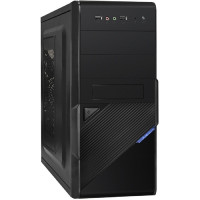 Exegate EX299277RUS Корпус Minitower ExeGate BA-201-UNS400 (mATX, БП UNS400 с вент. 12см, 2*USB, аудио, черный)