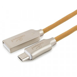 Cablexpert Кабель USB 2.0 CC-P-mUSB02Gd-1.8M AM/microB, серия Platinum, длина 1.8м, золотой, блистер	