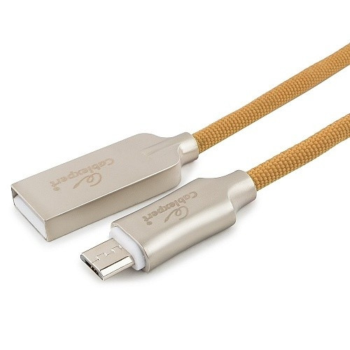 Cablexpert Кабель USB 2.0 CC-P-mUSB02Gd-1.8M AM/microB, серия Platinum, длина 1.8м, золотой, блистер	