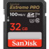 SecureDigital 32GB SanDisk Extreme Pro SD UHS I  Card for 4K Video for DSLR and Mirrorless Cameras 100MB/s Read & 90MB/s Write, Lifetime Warranty