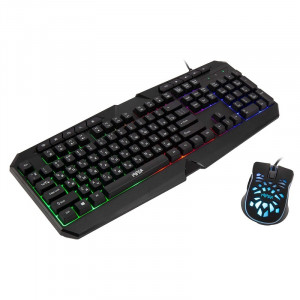 Игровой комплект клавиатура + мышь HIPER HPK-G101 Fever, черный