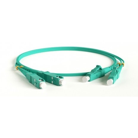 Hyperline FC-D2-503-LC/PR-SC/PR-H-1M-LSZH-AQ Патч-корд волоконно-оптический (шнур) MM 50/125(OM3), LC-SC, duplex, 10G, LSZH, 1 м