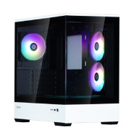 Корпус ZALMAN P30 BW, без БП, боковое окно (закаленное стекло), черно-белый, mATX