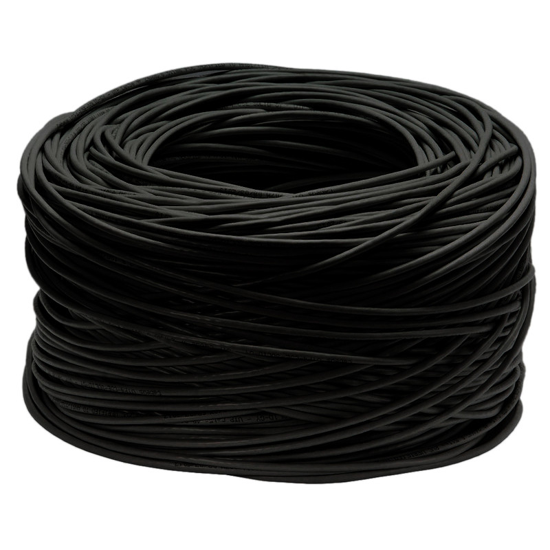 Cabeus UTP-4P-Cat.5e-SOLID-OUT-PE-UV Кабель витая пара UTP (U/UTP), категория 5e, 4 пары (24 AWG), одножильный, для внешней прокладки, PE-UV