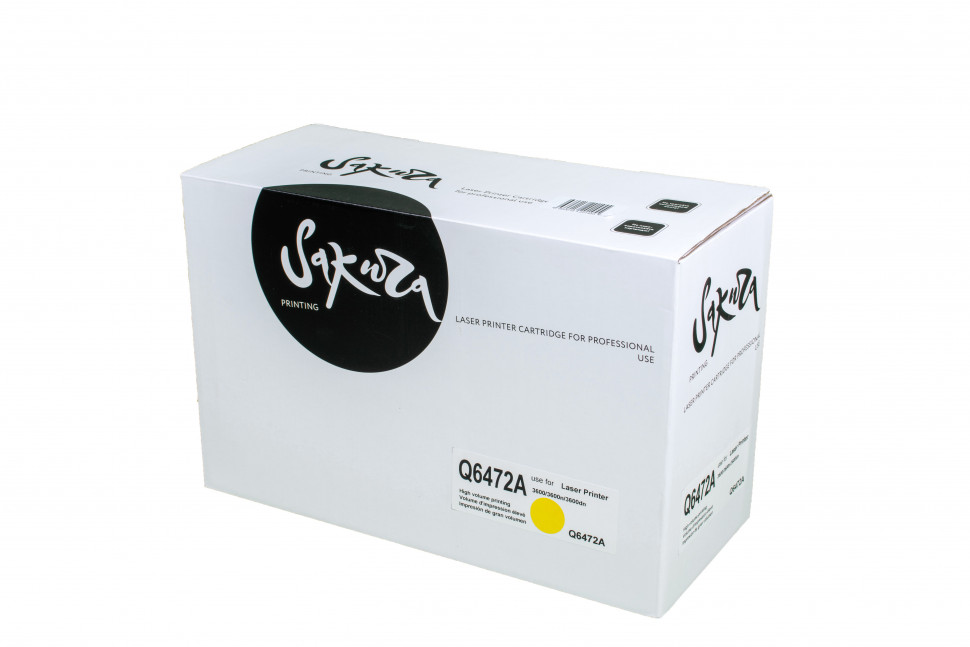 Q6472A (HP 502A) Картридж Sakura для HP Color LJ 3600/3600n/3600dn, желтый, 4000 к.