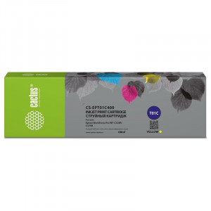 Картридж струйный Cactus CS-EPT01C400 T01C4 желтый (68мл) для Epson WorkForce Pro WF-C529RDTW/C579RD2TWF/C579RDTWF Pro