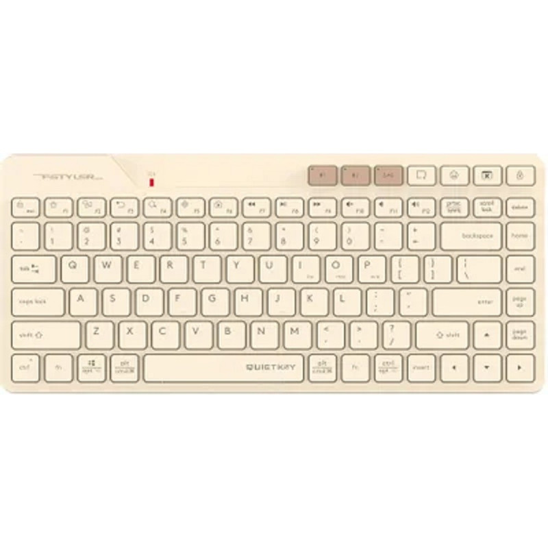 Клавиатура беспроводная A4Tech Fstyler FBK26C AS бежевый (USB, BT/Radio, slim Multimedia) (FBK26C AS)