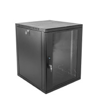  ЦМО Шкаф телекоммуникационный настенный 12U (600 x 650) дверь стекло, цвет черный (ШРН-12.650-9005)