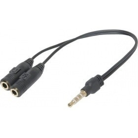 Defender Переходник Headset Jack 2*3.5jack—3.5 4pin jack 0,15м (63012)