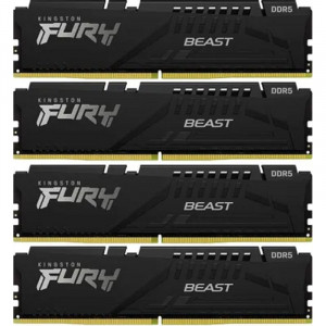 Kingston 64GB 5600MT/s DDR5 CL40 DIMM (Kit of 4) FURY Beast Black XMP KF556C40BBK4-64