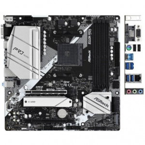 Материнская плата Asrock B550M PRO4 Soc-AM4 AMD B550 2xDDR4 mATX AC`97 8ch(7.1) GbLAN RAID+VGA+HDMI+DP