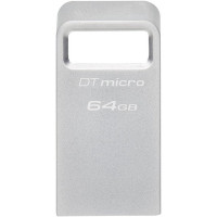 Kingston USB Drive 64GB DataTraveler Micro USB3.0, серебристый [dtmc3g2/64gb]