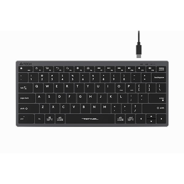 Клавиатура A4Tech Fstyler FX51 серый USB slim Multimedia (FX51 GREY)