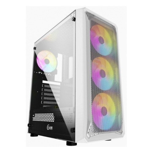 Powercase CMIZW-L4 Корпус Mistral Z4 White, Tempered Glass, Mesh, 4x 120mm 5-color LED fan, белый, ATX  (CMIZW-L4)