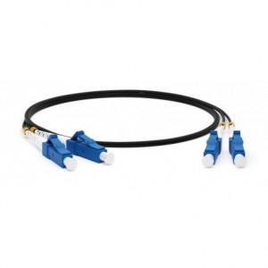 Hyperline FC-D2-9-LC/UR-LC/UR-H-1M-LSZH-BK Патч-корд волоконно-оптический (шнур) SM 9/125 (OS2), LC/UPC-LC/UPC, 2.0 мм, duplex, LSZH, 1 м, черный