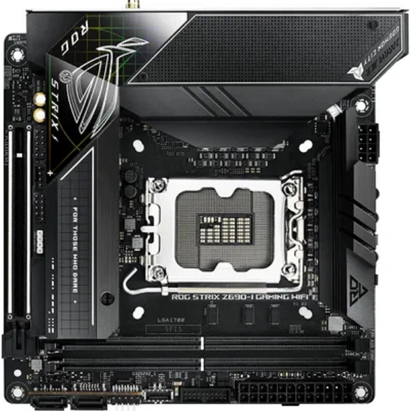 Материнская плата ASUS ROG STRIX Z690-I GAMING WIFI LGA1700 mini-ATX 2xDDR5 PCIEx16 2xM.2 HDMI 2.5GLAN WIFI (460961) {6}