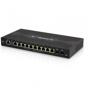 UBIQUITI ER-12P Маршрутизатор 4 ядра (1 ГГц), 10х 1G RJ45, 2х SFP, раздача PoE 52 Вт