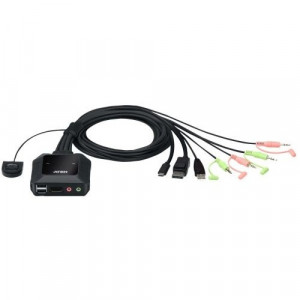 ATEN CS52DP Переключатель/ 2-Port 4K Displayport +UCB-C Switch with audio and Remote Port Selector