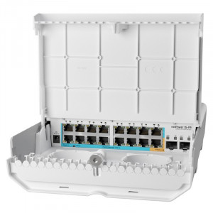 MikroTik CRS318-1Fi-15Fr-2S-OUT netPower 15FR with RouterOS L5 license