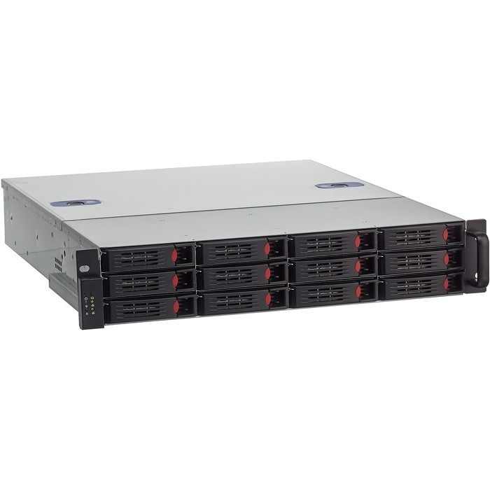 Exegate EX293180RUS Серверный корпус ExeGate Pro 2U550-HS12 <RM 19", высота 2U, глубина 550, БП 1U-900ADS, 12xHotSwap, USB>